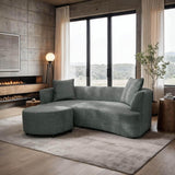 LH Home Isabella Sofa - Polished Pewter