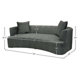 LH Home Isabella Sofa - Polished Pewter