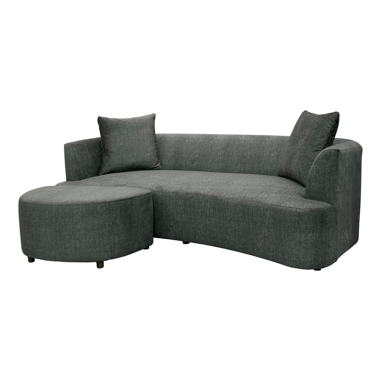 LH Home Isabella Sofa - Polished Pewter