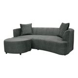 LH Home Isabella Sofa - Polished Pewter