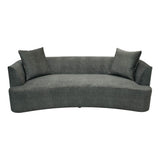 LH Home Isabella Sofa - Polished Pewter