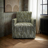 LH Home Riley Swivel Club Chair - Paris Green