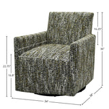 LH Home Riley Swivel Club Chair - Paris Green
