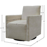 LH Home Riley Swivel Club Chair - Ivory