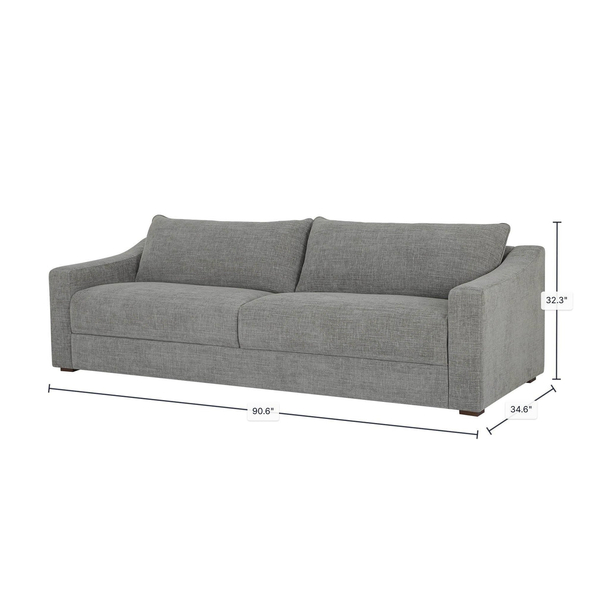 LH Home Felicity Sofa - Silver