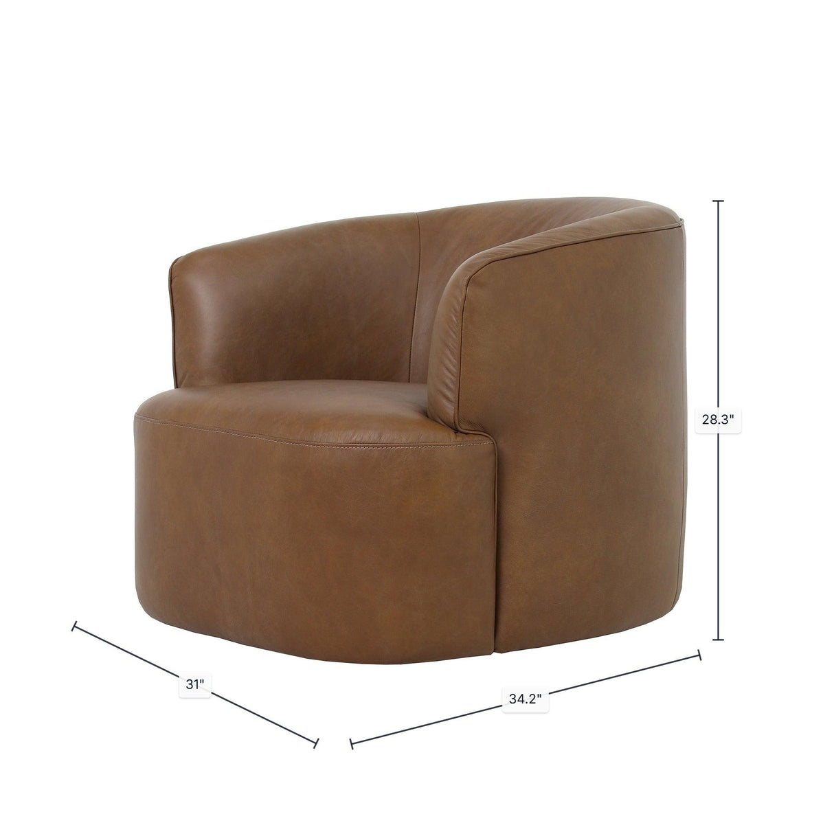 LH Home Fireside Swivel Club Chair - Antique Sienna