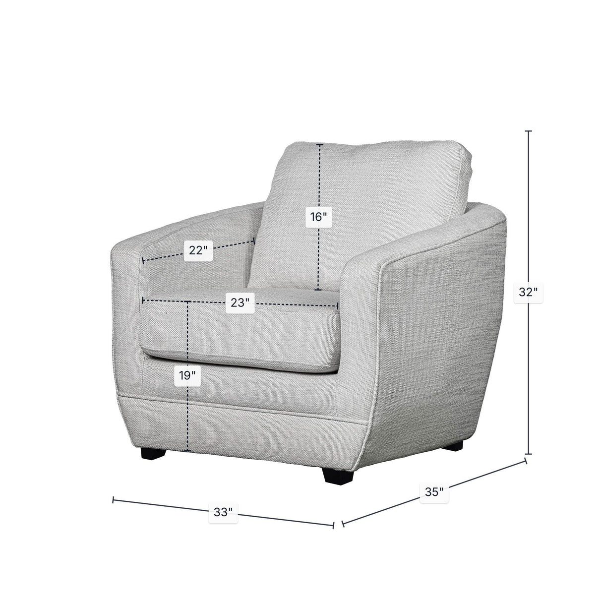 LH Home Baltimo Club Chair - Woven Alabaster (VT)