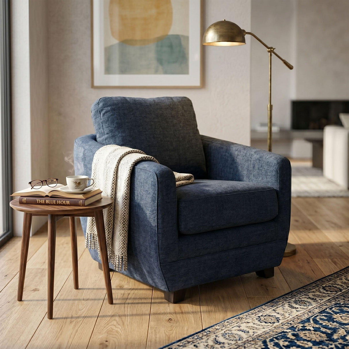 LH Home Baltimo Club Chair - Midnight Blue (VT)