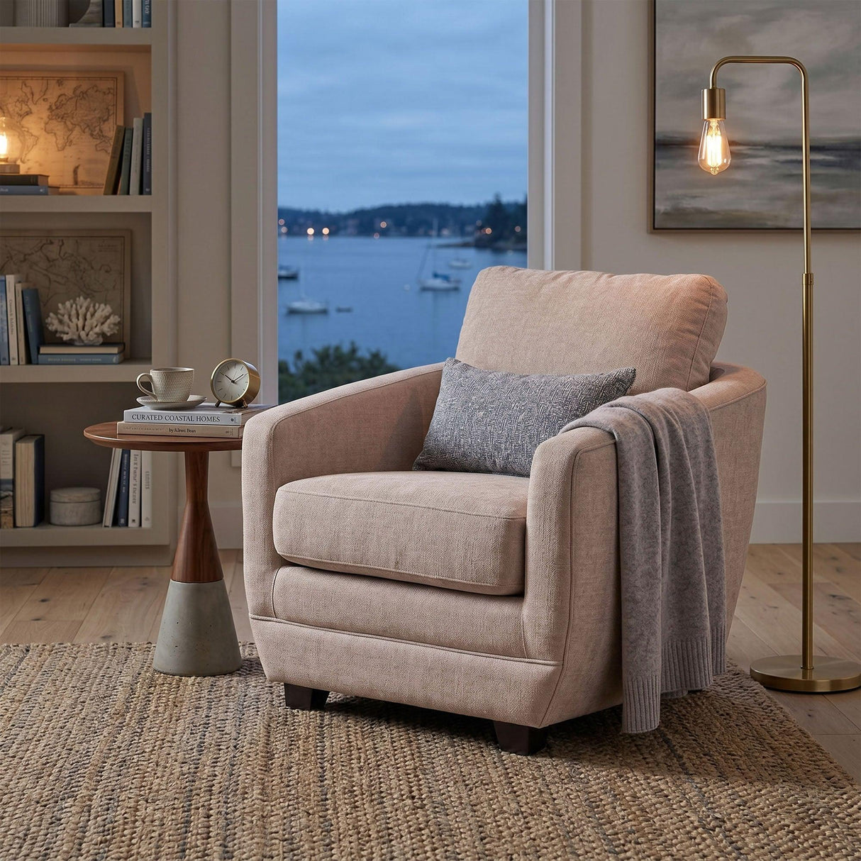 LH Home Baltimo Club Chair - Pale Rose (VT)