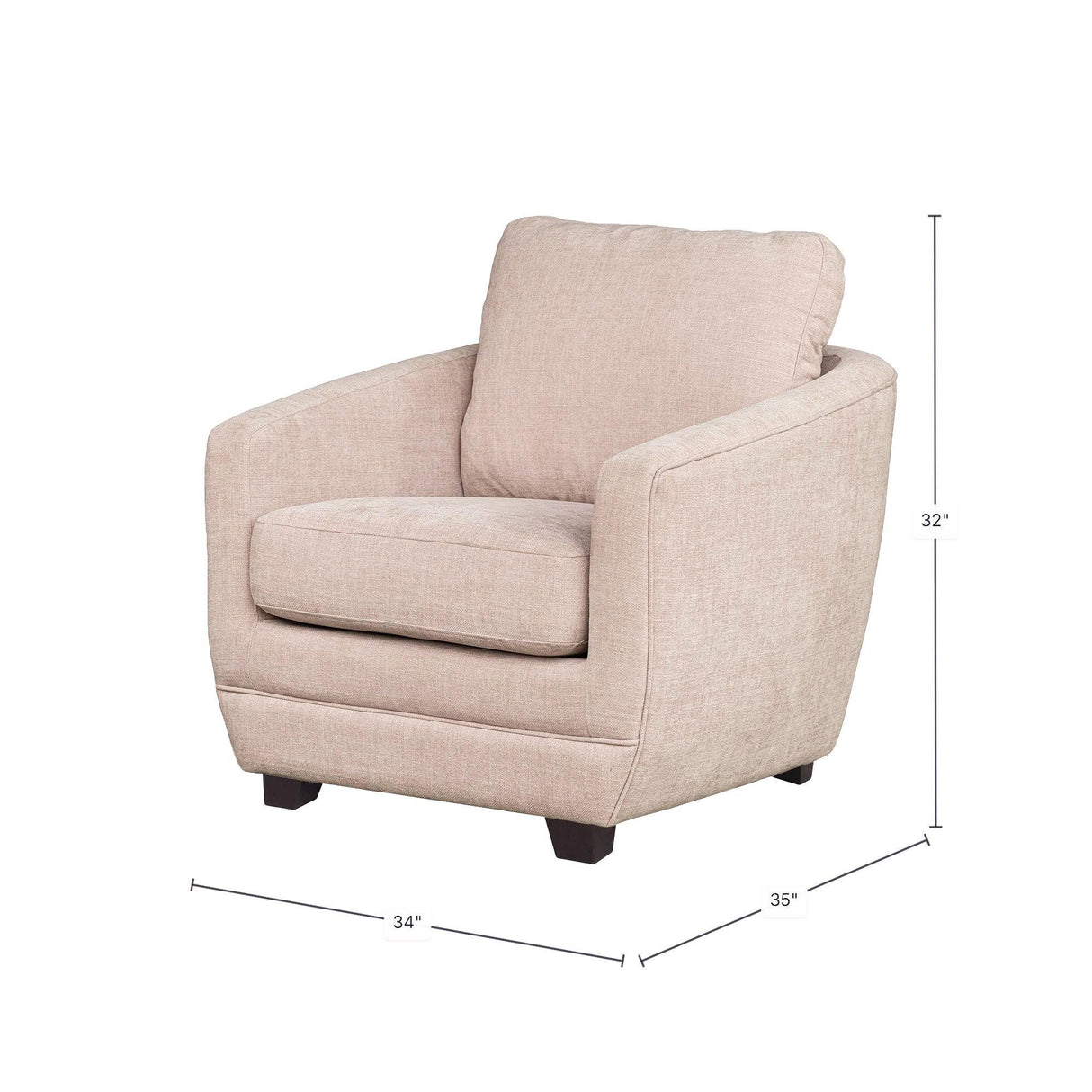 LH Home Baltimo Club Chair - Pale Rose (VT)
