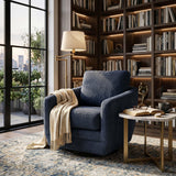 LH Home Baltimo Swivel Glider - Midnight Blue (VT)