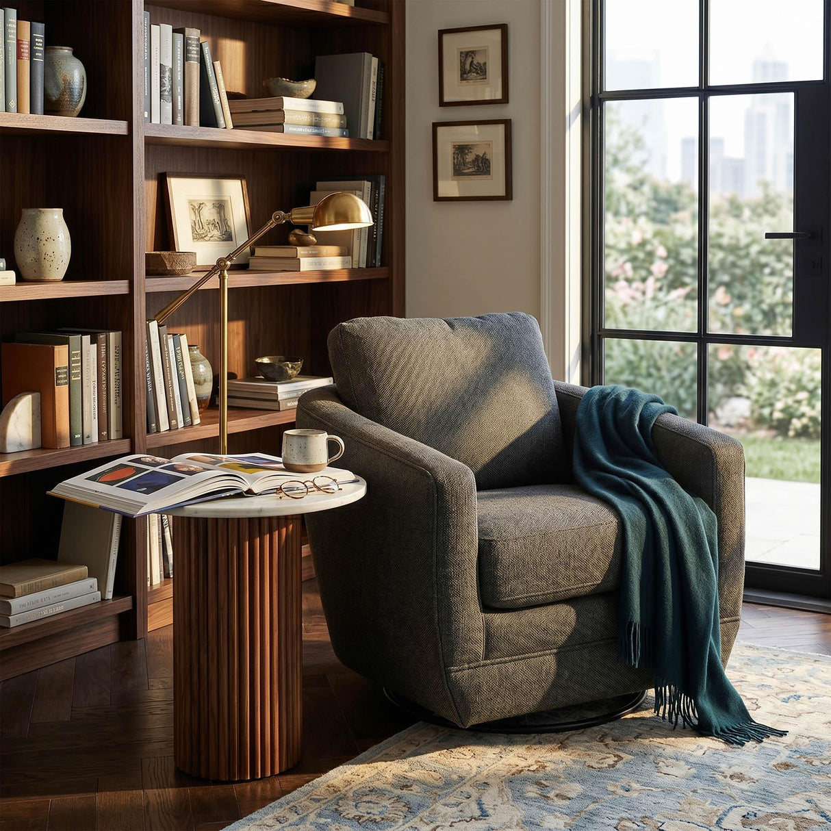 LH Home Baltimo Swivel Glider - Smokey Sage (VT)