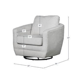 LH Home Baltimo Swivel Glider - Woven Alabaster (VT)