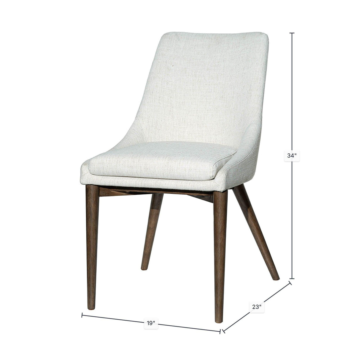 LH Home Fritz Side Dining Chair - Ivory
