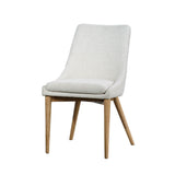 LH Home Fritz Side Dining Chair - Ivory w/ Natural Leg