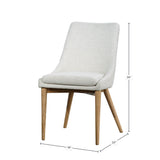 LH Home Fritz Side Dining Chair - Ivory w/ Natural Leg