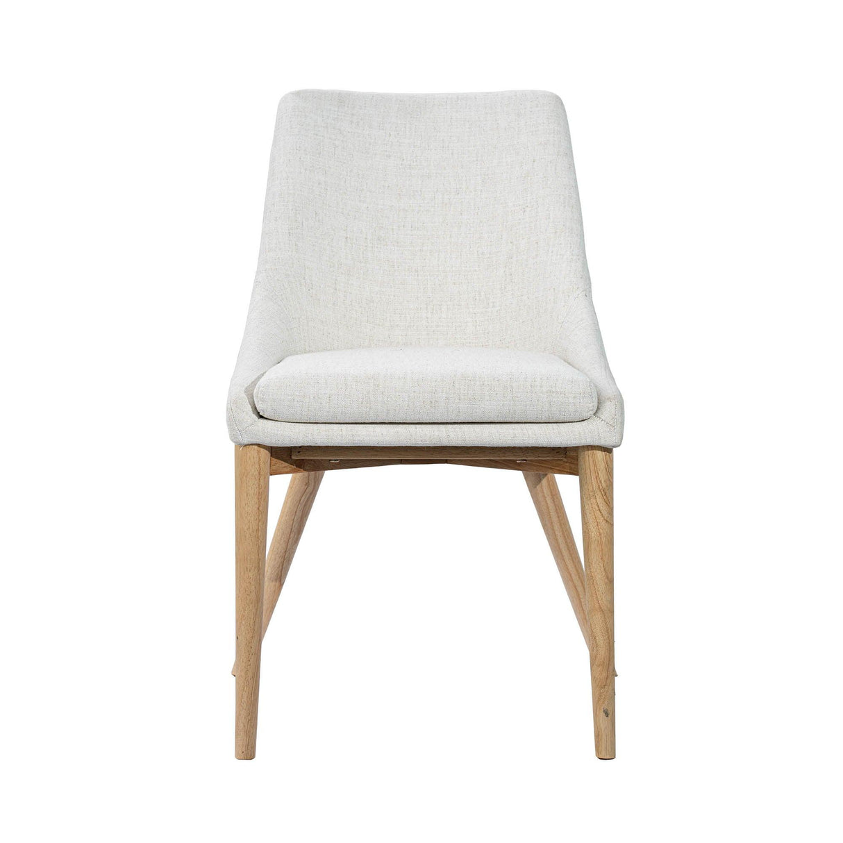 LH Home Fritz Side Dining Chair - Ivory w/ Natural Leg