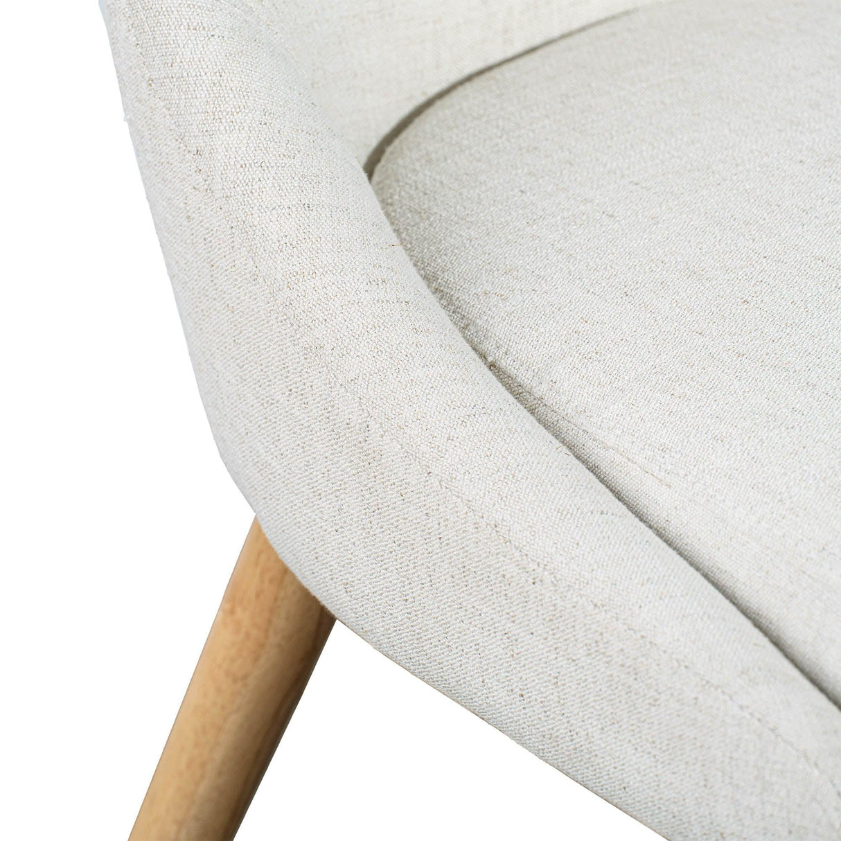 LH Home Fritz Side Dining Chair - Ivory w/ Natural Leg