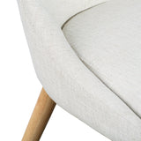 LH Home Fritz Side Dining Chair - Ivory w/ Natural Leg