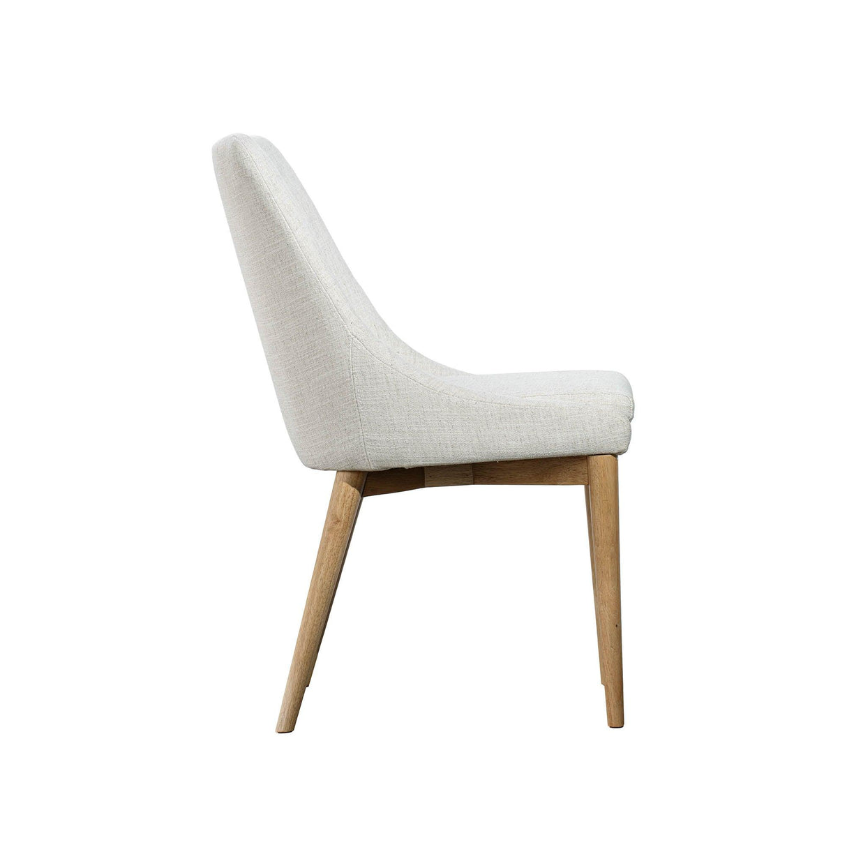 LH Home Fritz Side Dining Chair - Ivory w/ Natural Leg