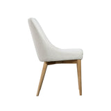 LH Home Fritz Side Dining Chair - Ivory w/ Natural Leg