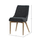 LH Home Fritz Side Dining Chair - Slate w/ Natural Leg