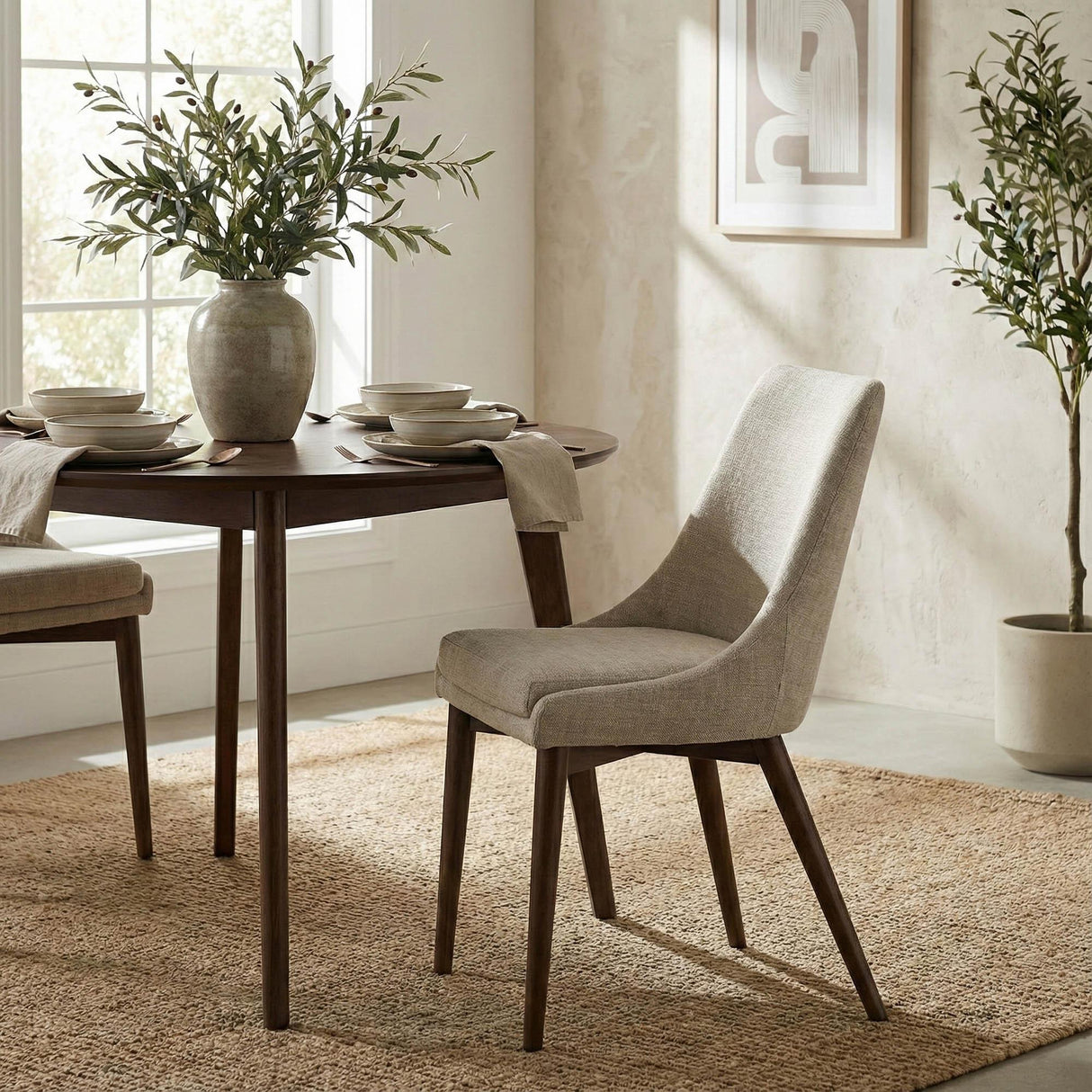 LH Home Fritz Side Dining Chair - Taupe