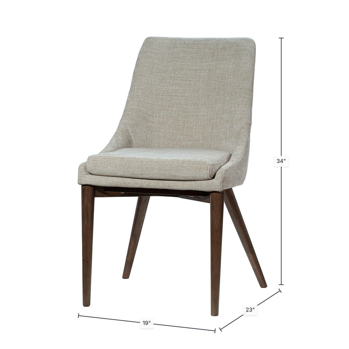 LH Home Fritz Side Dining Chair - Taupe