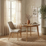 LH Home Fritz Side Dining Chair - Taupe w/ Natural Leg