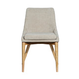 LH Home Fritz Side Dining Chair - Taupe w/ Natural Leg