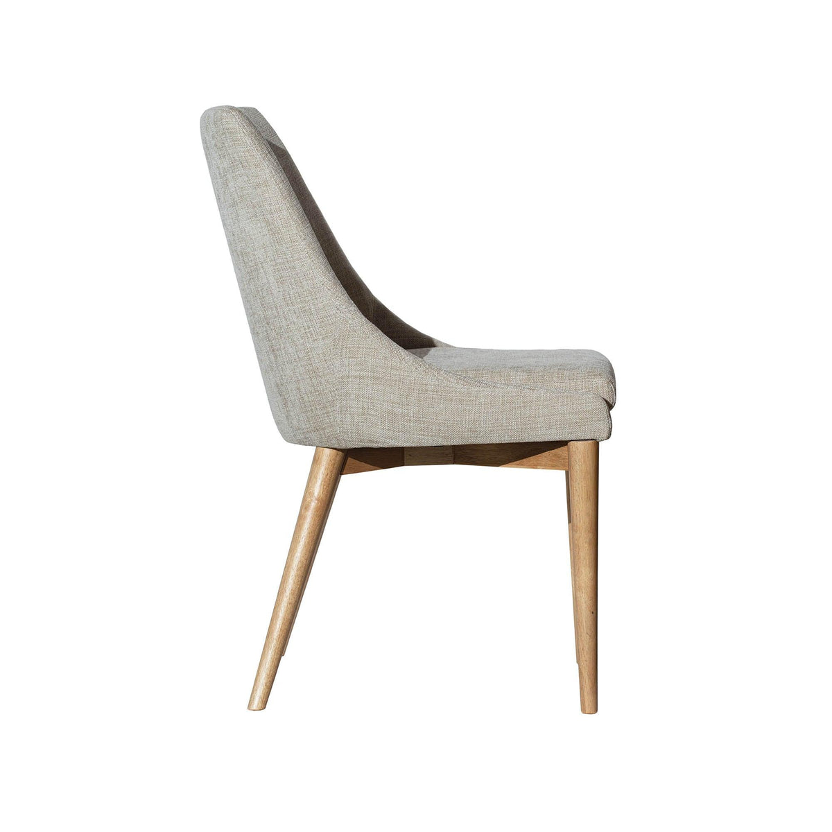 LH Home Fritz Side Dining Chair - Taupe w/ Natural Leg