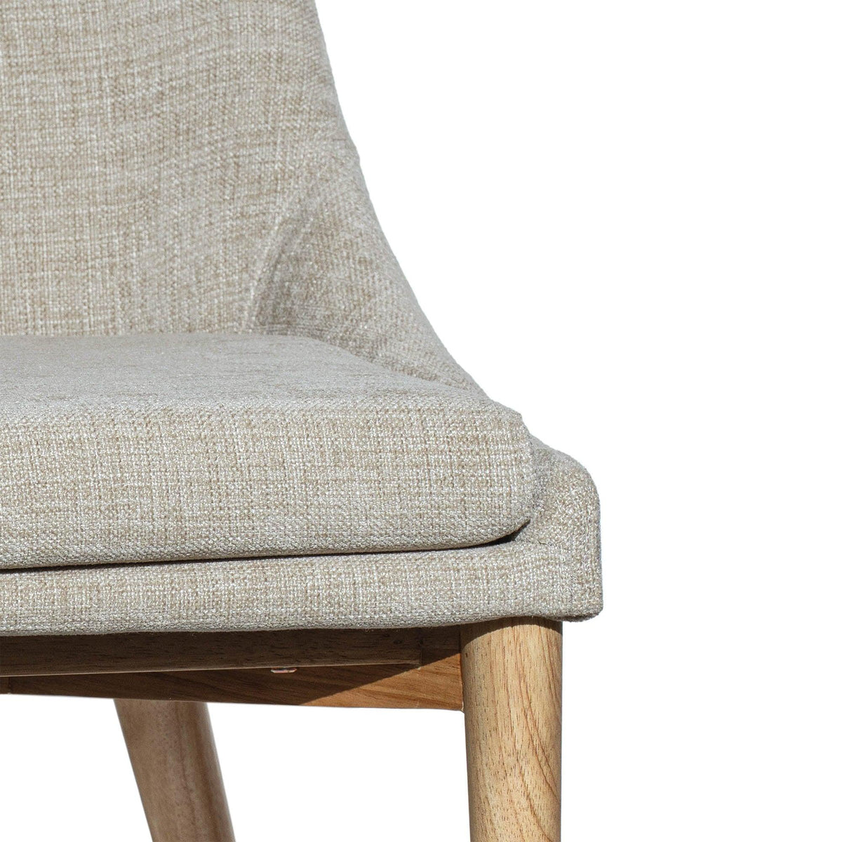 LH Home Fritz Side Dining Chair - Taupe w/ Natural Leg
