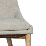 LH Home Fritz Side Dining Chair - Taupe w/ Natural Leg