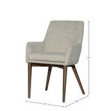 LH Home Fritz Arm Dining Chair - Taupe