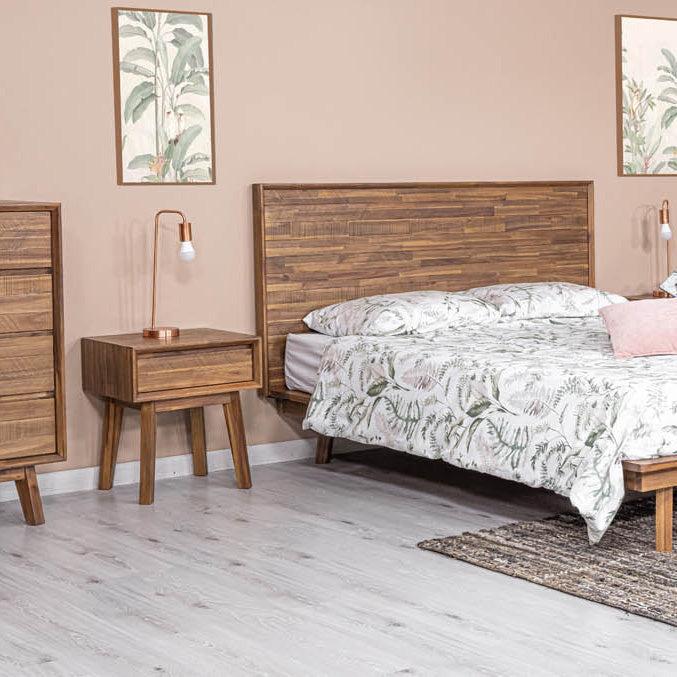 LH Home Gia 1 Drawer Nightstand - Warm Pecan