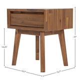 LH Home Gia 1 Drawer Nightstand - Warm Pecan