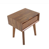 LH Home Gia 1 Drawer Nightstand - Warm Pecan