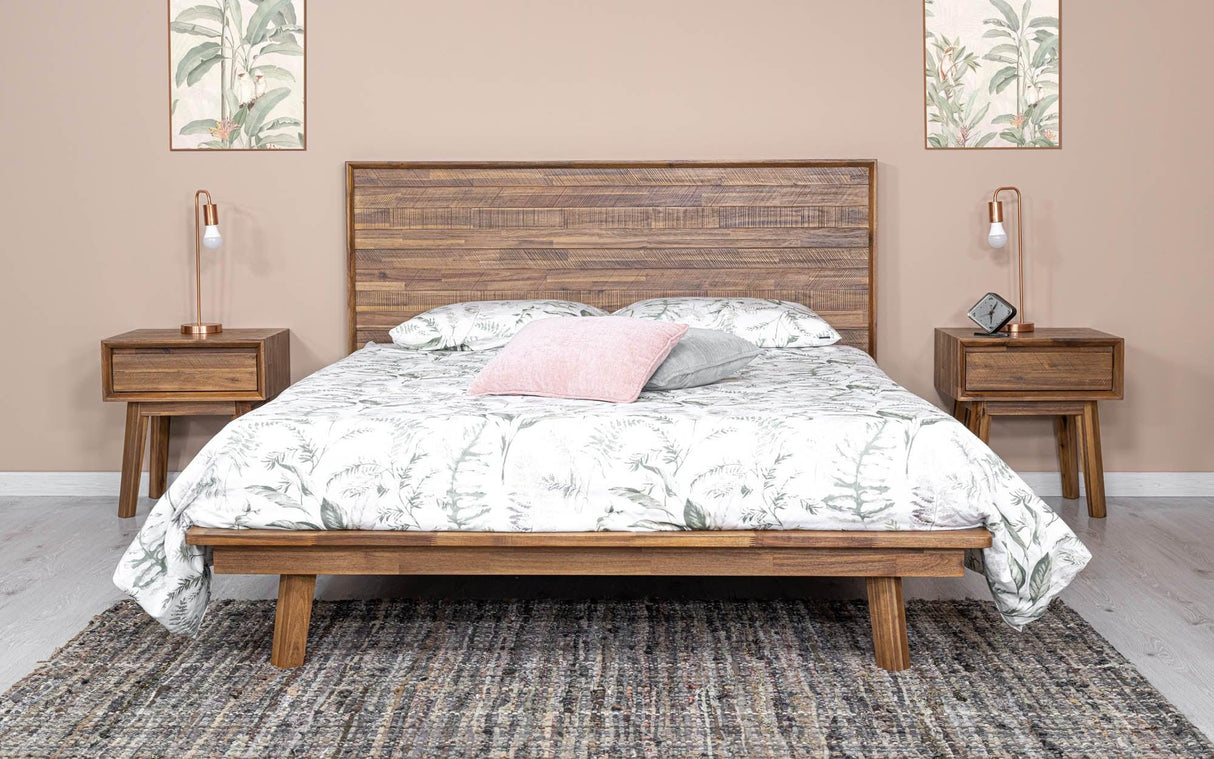 LH Home Gia Queen Bed - Warm Pecan