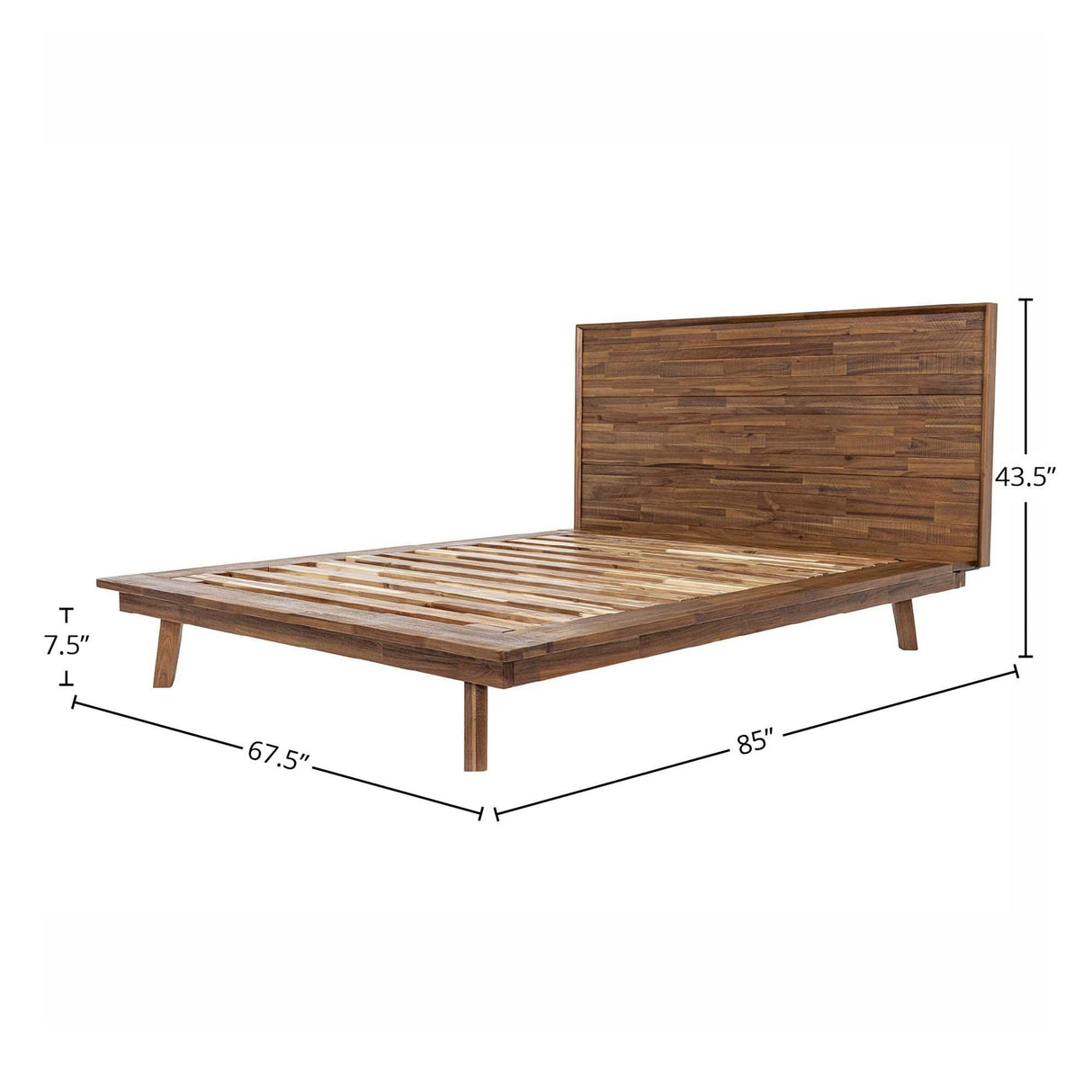 LH Home Gia Queen Bed - Warm Pecan