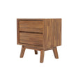 LH Home Gia 2 Drawer Nightstand - Warm Pecan