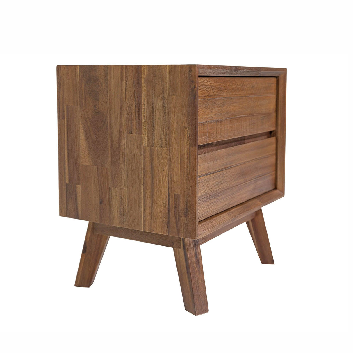 LH Home Gia 2 Drawer Nightstand - Warm Pecan