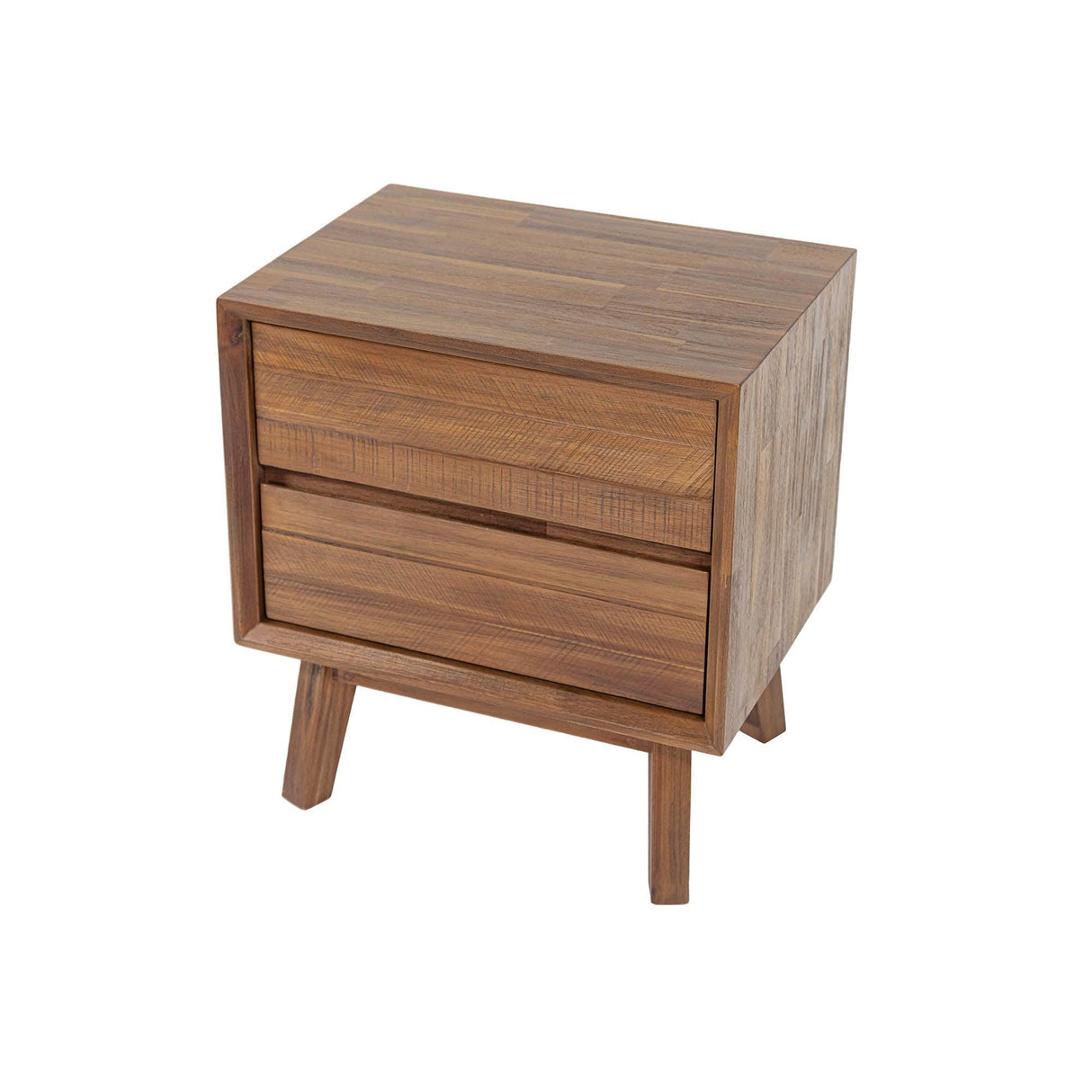 LH Home Gia 2 Drawer Nightstand - Warm Pecan