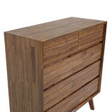 LH Home Gia 5 Drawer Chest - Warm Pecan