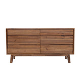 LH Home Gia 6 Drawer Dresser - Warm Pecan