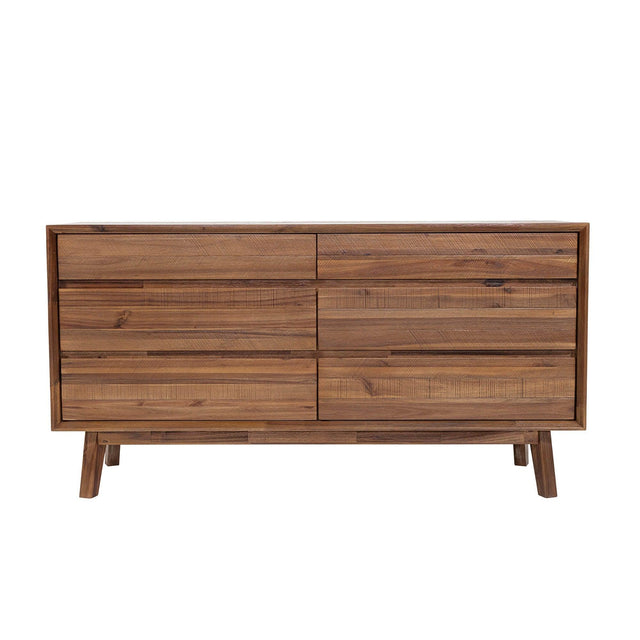 LH Home Gia 6 Drawer Dresser - Warm Pecan