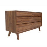 LH Home Gia 6 Drawer Dresser - Warm Pecan