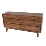 LH Home Gia 6 Drawer Dresser - Warm Pecan