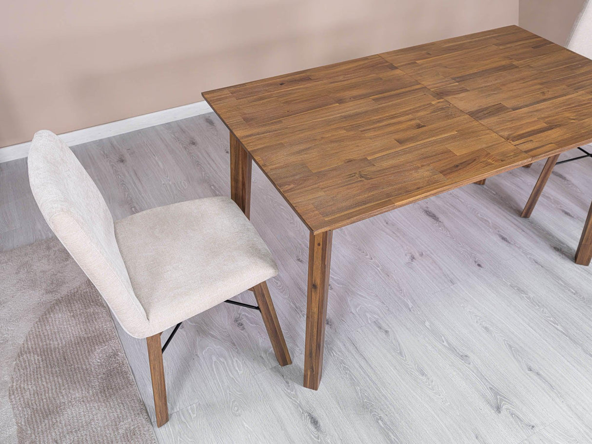 LH Home Gia Small Extension Dining Table w/ Butterfly System 55/71 - Warm Pecan