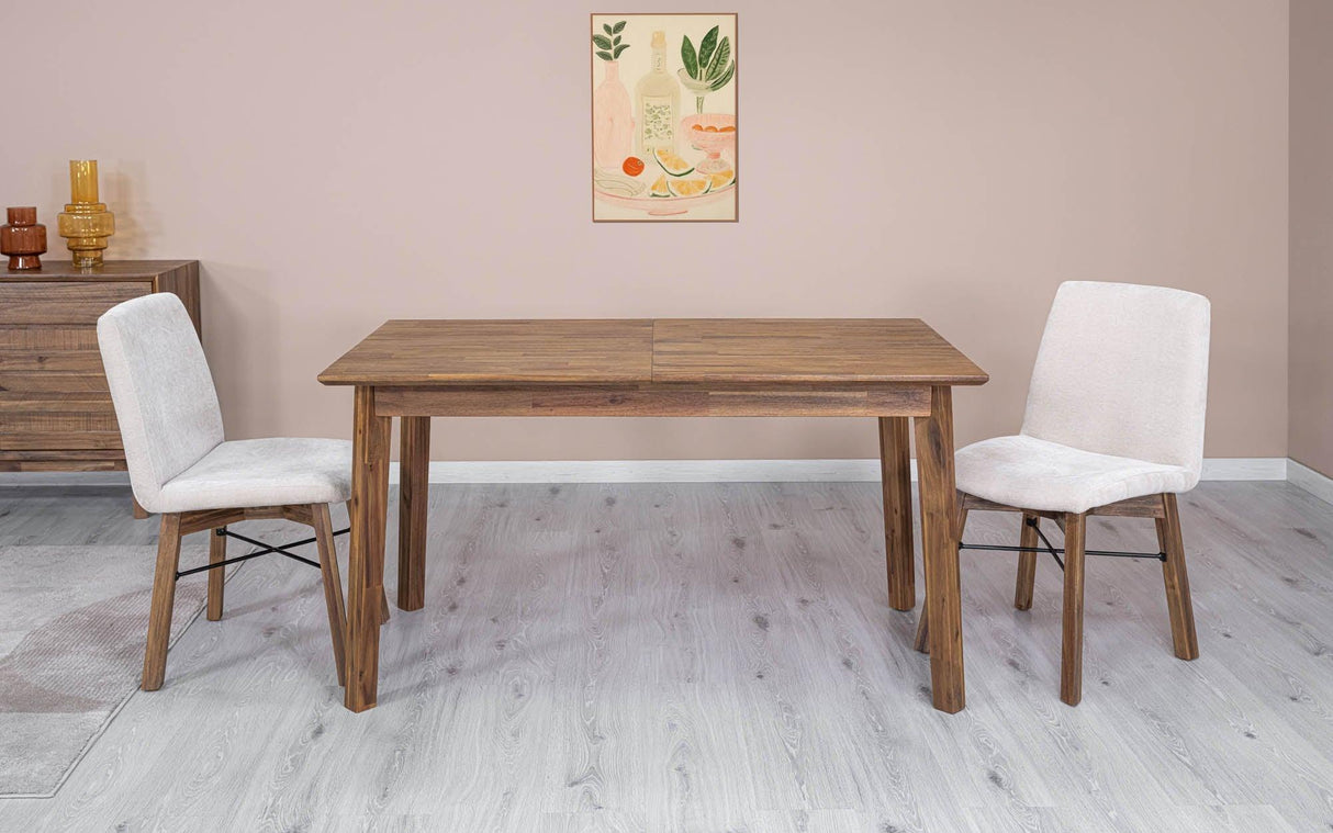 LH Home Gia Small Extension Dining Table w/ Butterfly System 55/71 - Warm Pecan
