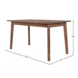LH Home Gia Small Extension Dining Table w/ Butterfly System 55/71 - Warm Pecan